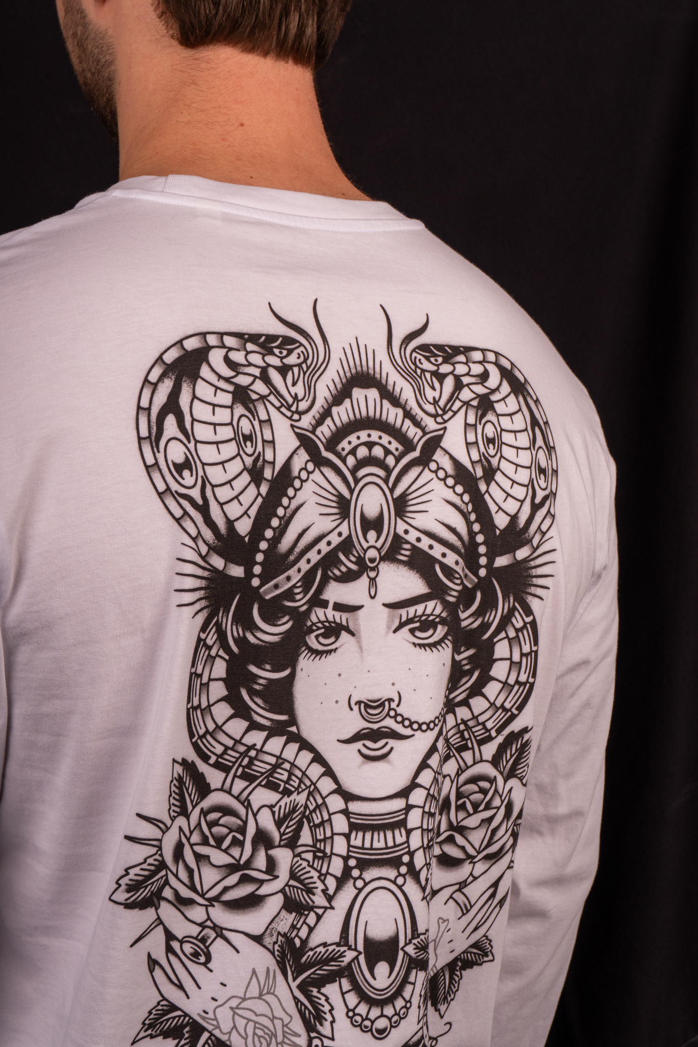 Ink Flow Collective back graphic on t-shirt